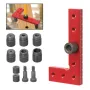 2-10mm Dowel Jig Square Center Finder Woodworking Tools Drill Guide for Straight Holes Self Centering Line Scriber