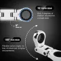 5-Piece Flex-Head Stubby Ratcheting Combination Wrench Set Mini Wrench Set Double Box End Flex-Head Mini Spanner Set