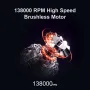 Drillpro 138,000RPM High Speed Brushless Motor Handheld Turbo Fan Air Blower 8000mAh Battery Portable Dust Cleaner Multi Nozzle Versatile Power Tool