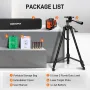GOCHIFIX Livella laser a 5 linee con treppiede, 2 punti a piombo, livella laser a linea verde autolivellante per pavimenti da costruzione, piastrelle, piastra di mira inclusa, batteria, borsa per il trasporto