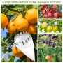 Adjustable Stainless Steel Fruit Picking Pole 2.4M 3.2M 4M Orchard Garden Splicing Tool for Tall Trees