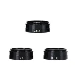 HAYEAR Versatile 0.3X 0.5X 2X Barlow Lens Set for C-MOUNT Industrial Microscope 42mm Mounting Thread Enhanced Precision High Magnification Imaging