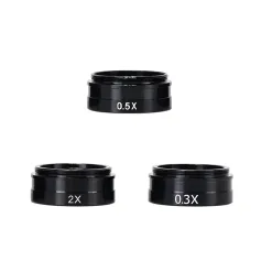 HAYEAR Versatile 0.3X 0.5X 2X Barlow Lens Set for C-MOUNT Industrial Microscope 42mm Mounting Thread Enhanced Precision High Magnification Imaging