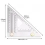 1Pc Carpenter Square 3D Multi Angle Measuring Ruler Precision Hole Positioning Marking Gauge Woodworking Scriber Triangle Ruler