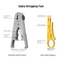 RJ45 Crimp Tool Kit Pass Through Crimper Cable Tester Wire Cutter Cat6 Connectors Strain Relief Boots Ethernet Network Installation Tools Multi-function Crimping Stripping Cutting