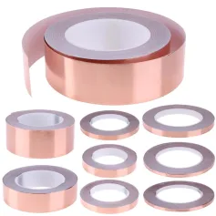 20M Copper Tape Snail Adhesive EMI Shielding Conductive Adhesive Foil Tape For Stained Glass Paper Circuit Electrical Repair