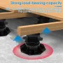 5Pcs Deck Support Base Height Adjustable Plastic Deck Lift Support Base Solid Floor Support Lift Bearing Set for Wood WPC Metal