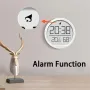 Thin Magnetic Digital LED Wall Clock with Large LCD Display Date Temperature Humidity USB Powered Compact Design for Home Office Wall or Desk Decoration