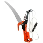2-in-1 Hand-operated Pruning Saw and High Branch Cutter SK5 Alloy Steel Telescopic Double Pulley Teflon Coated Blade 2cm Cutting Diameter