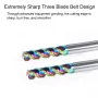 4mm 8mm 10mm Shank 3 Flutes Tungsten Carbide CNC Router Bit 4mm/8mm/10mm Cutting Diameter 12mm/24mm/30mm Cutting Length Milling Cutter End Mill