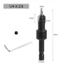 LAVIE 1個 1/4 六角シャンク HSS 皿穴木工ルータービットセット フライスカッター ネジ抜き レモン 解体