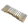 Drillpro 20Pcs Titanium Coated Rotary File Cutters HSS Mini Burr Wood Working Milling Carving Rasp Drill Bits