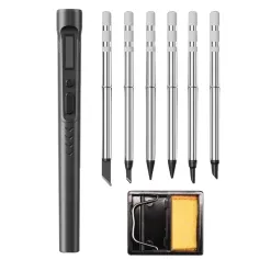 T65-S 90W Fast Heating Smart Soldering Iron, High Compatibility, Type-C/Dc 5521 Port, Pd2.0+qc3.0 Fast Charging, Easy to Read Tft Color Screen, Automatic Sleep Function