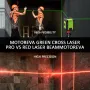 Mini nível de laser de linha cruzada verde de 360 graus com bateria de lítio de 2400 mAh. Modos de luz versáteis, incluindo suporte em L e bolsa de transporte, perfeitos para instalação de quadros pendurados em tetos de drywall faça você mesmo.