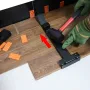 Cold Rolled Steel Pry Bar Flooring Installation Tool Chrome Vanadium Steel Pull Hook Gap Repair 90 Degree Design Felted Bottom
