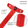 Aluminum Alloy T Square Marking Ruler Adjustable Multi Angle 0 to 75 Degrees Precision Laser Engraving Hole Drilling Guide Woodworking Tool