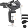 ENJOYWOOD Universal Bench Vise Table Clamp 360° Swivel Base Small Home Vice Heavy Duty Alloy Steel for Woodworking Craft Projects
