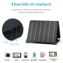 21W 5V/12V ETFE Solar Folding Pack Charger Solar Panel Outdoor Solar Power Bank Support Fast Charging