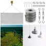304 Stainless Steel PVC Coated Cable Railing Kit 30m Heavy Duty Garden Wire Rope Outdoor Deck Fence Balcony Railing Tent Clamp Thimble Turnbuckles