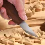 RUITOOL Handcrafted Precision Carving Knife CRV Blade Sharp Point Walnut Wood Handle Bamboo Handle Woodworking Sculpture Tool