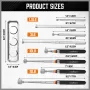 5-Piece Magnetic Pickup Tools Set Telescoping Rust-Proof 15LB 10LB 3LB 1.5LB Magnet Sticks Tray for Mechanics Automotive DIY Gifts