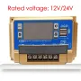 30/40/50A/60A Bluetooth Solar Panel Controller 2 USB Digital Display LCD Screen 12V/24V MPPT Solar Charge Controller