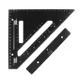 Aliminyòm Alloy Triangular Règleman Ambidextrous Pwen 7 pous Square Protractor Miter Zouti pou Carpenters Woodworking Jeni Drafting
