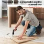 47PCS 4.2V Cordless Electric Screwdriver Tool Set USB Charging 1800mAh Battery LED Light 3.5Nm Torque Includes Bits and Accessories