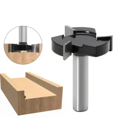 LAVIE 12mm 1/2 Inch Shank 3 Flutes CNC Spoilboard Surfacing Router Bit Carbide Slab Flattening Router Bit Wood Milling Cutter Planer Tool with 1-15/16\/49mm Cutting Diameter