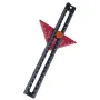 Aluminum T Square Ruler 180 Degree Rotating Marking Gauge Precision Woodworking Measuring Tool with Easy Read Layout Lines