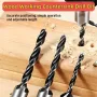 5/8PCS Countersink Drill Bit Set HSS4241 Titanium Coated 90° Chamfer 3-10mm Round Handle High-Speed Steel for Wood Metal Plastic
