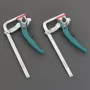 2PCS Aluminum Alloy Quick Ratcheting Table Clamp Rail Clamp for MFT Table and Guide Rail System 60mm Throat Depth 120-300mm Clamping Range for Festool Makita DeWalt Guide Rail