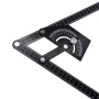 Règle d'angle universelle pour le travail du bois, rapporteur de 0 à 180 degrés, alliage d'aluminium, précision ± 0,3 230 x 500 mm, outil de mesure