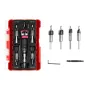 5pcs Countersink Drill Bit Set with Depth Stop High-quality 6542 Steel and Aluminum Alloy Multi-size for Woodworking Precision Drilling and Ease of Use