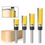 6.35mm Shank Router Bit Pattern Flush Trim Blade Bearing 1/2\ Straight End Mill Slotting Milling Cutter For Woodworking Dia 12.7mm
