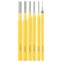 6PCS Roll Pin Punch Set Fast Pin Removal Drive Pins In or Out 1/8 3/16 1/4 5/16 5/32 1/16 Inch for Hunting Woodworking Pistol