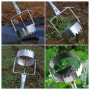 Reliable Adjustable Steel Mulch Hole Punch Tool for Gardening Easy Grip Handle