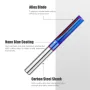 1/4inch/ 6.35mm 8mm Shank 2-Flute Tungsten Carbide Straight Router Bit with Nano Blue Coating for CNC Router MDF Woodworking
