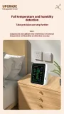 NEW 12 in 1 Air Quality Monitor Formaldehyde Space Contrast Function TVOC CO CO2 PM2.5 PM10 Temperature Humidity LCD Display Rechargeable Precision Sensor Real Time Detection Compact Design ZN-MT14