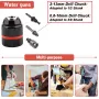 13mm Threaded Keyless Metal Drill Chuck, Hex Shank/SDS/Square Quick Grip Adapter, Chuck for Drill Bit Screwdriver Tap&Sockets