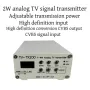 Analog TV Signal Transmitter 0.5W-2W Adjustable Power Aluminum Alloy HDMICVBS VHF UHF Wireless Video Transmission