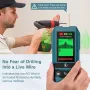 HANMATEK SF3 6-in-1 Stud Finder High-Precision Wall Scanner for Wood Metal Live AC Wires Detection Ideal for Home Renovation and DIY Projects
