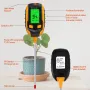 4in1/5in1/6in1 Dijital Toprak Test Cihazı LCD Arka Aydınlatma PH Nem Sıcaklık Güneş Işığı Yoğunluğu Üst Bahçe Aleti