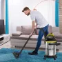 [USA Direct]SL18129 For STANLEY Wet/Dry Vacuum 4 Gallon 4 Peak HP Stainless Steel Tank Powerful Suction Portable Shop Vacuum with Accessories