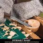 Wood Carving Knife CR-V Steel Bevel Marking Knife 15mm Curved Bevel Edge Hand Chisel With Comfortable Wooden Handle