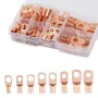 60pcs Wire Lug Copper Ring SC6-25 Copper Connectors Bare Cable Electric Crimp Terminal Connector Kit