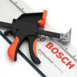 Quick Track Clamp for Bosch Woodworking Rail 160mm x 60mm Heavy Duty TPR Rubber Pads Ergonomic Handle
