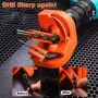 Multipurpose Drill Bit Grinding Sharpener 3 Holders 2 Wheels Steel Construction 11x6x7cm Compact Kitchen Slicers and Cutting Tools Sharpener