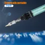 14-in-1 Wireless Butane Soldering Kit Adjustable 1300℃ Flame 450℃ Soldering Temperature 35-45 Minutes Usage Portable for DIY Repair Electronic Automotive Projects