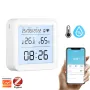 Tuya TH08 Wi-Fi Zigbe Temperature Humidity Sensor Hygrometer Wireless Alexa Google Compatible Backlight Feature Low Battery Reminder Remote Home Monitoring 24H Time Display